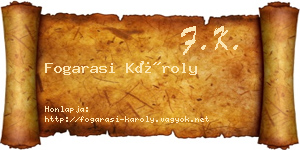 Fogarasi Károly névjegykártya